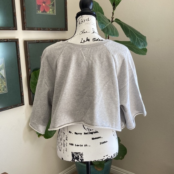 NORDSTROM BP Cropped Sweatshirt Size 1X Organic Cotton - Picture 2 of 6